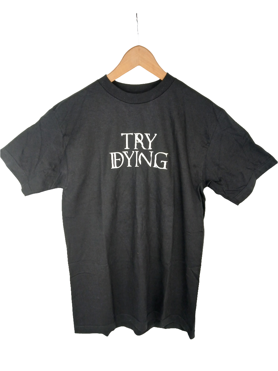 Baker Skateboards Try Dying Black White Mens Size Medium S/s Shirt