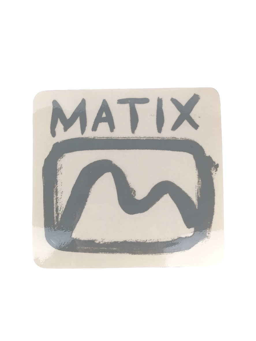 Matix Clear Grey Size 5.5" X 5.7" Vintage NOS Sticker