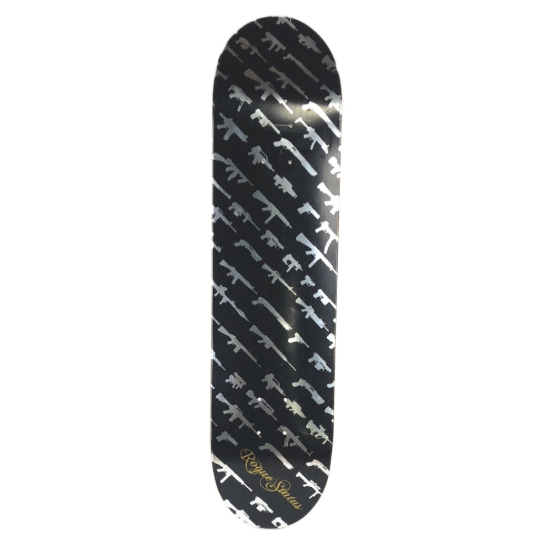 Rogue Status Guns Silver/Black 7.75" Skateboard Deck