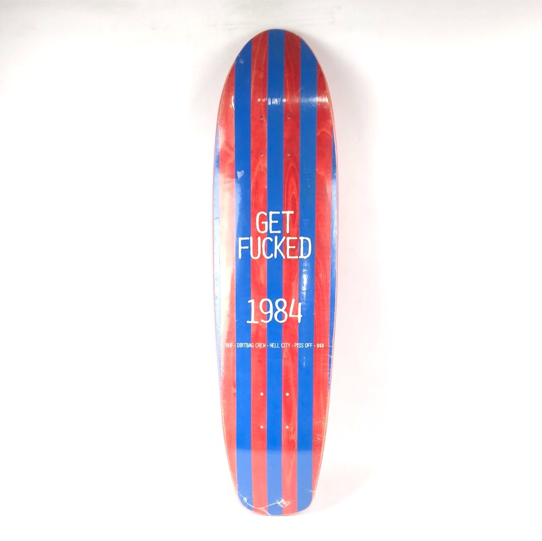HUF Get Fucked Cruiser Red/Blue 8.75" Skateboard Deck