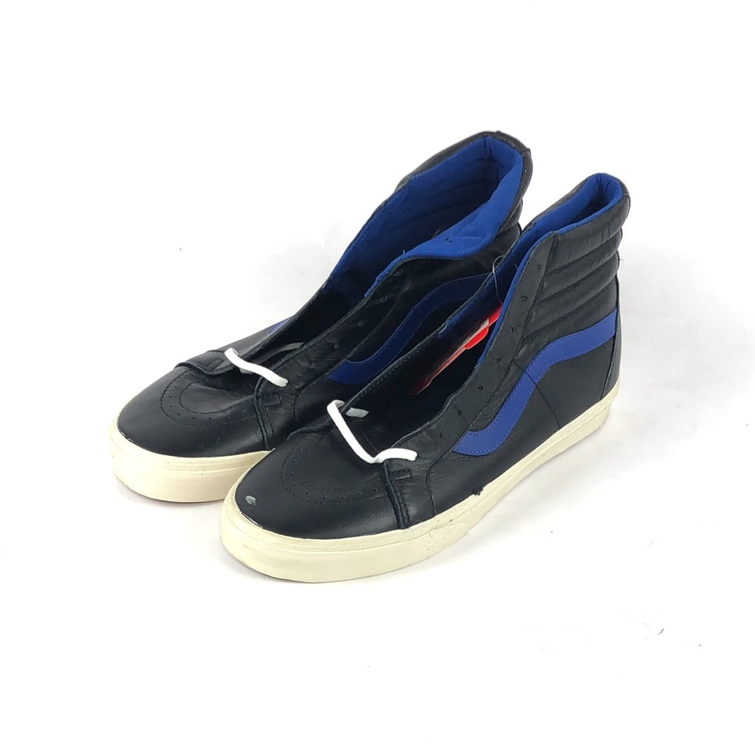 Vans Sk8-Hi Reissue (Leather) Black/True Blue US Mens Size 12