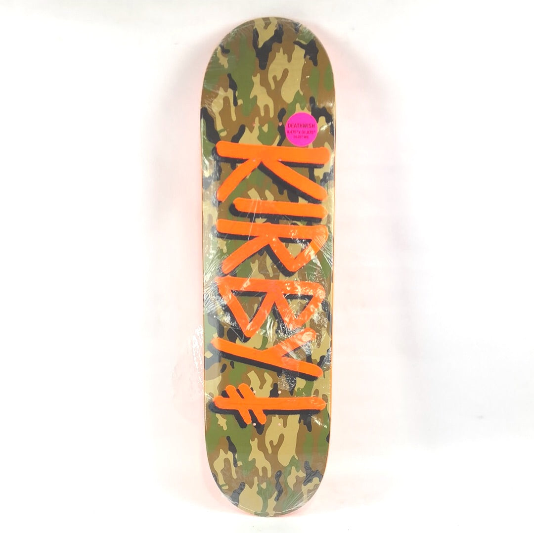 Deathwish Taylor Kirby Signed Spray Paint Camo/Orange 8.475" Skateboard Deck