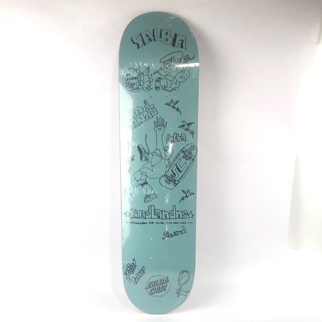 Santa Cruz Salba X Gonz BadLands Salba Cruz Blue 8.75'' Skateboard Deck