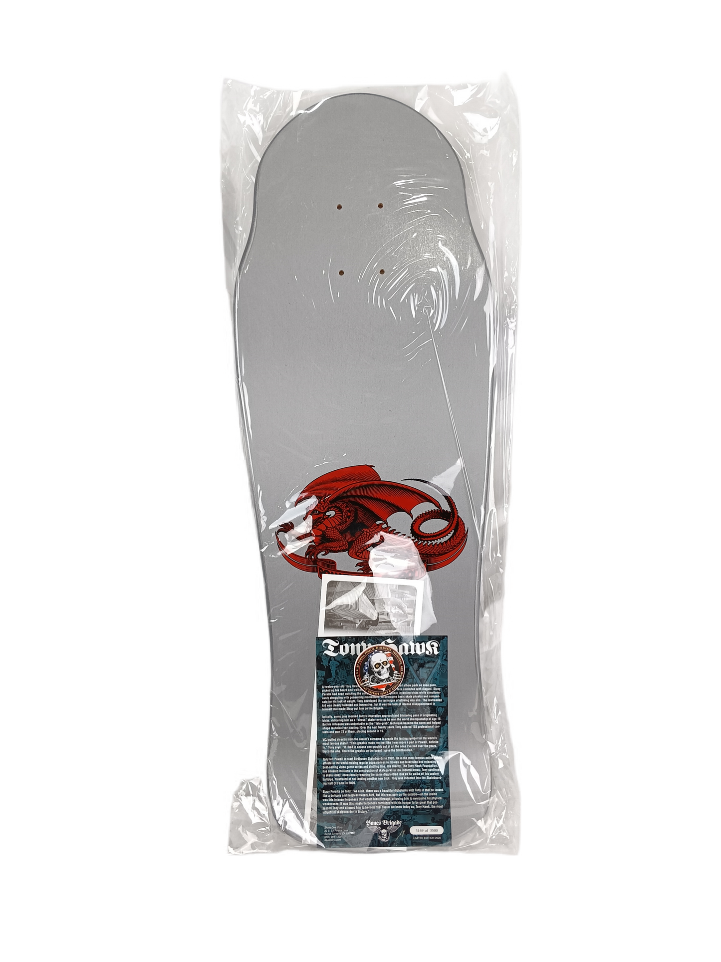 Powell Peralta Bones Brigade Tony Hawk Skull Silver Pink Size 10.4 Vintage NOS Re-Issue Deck