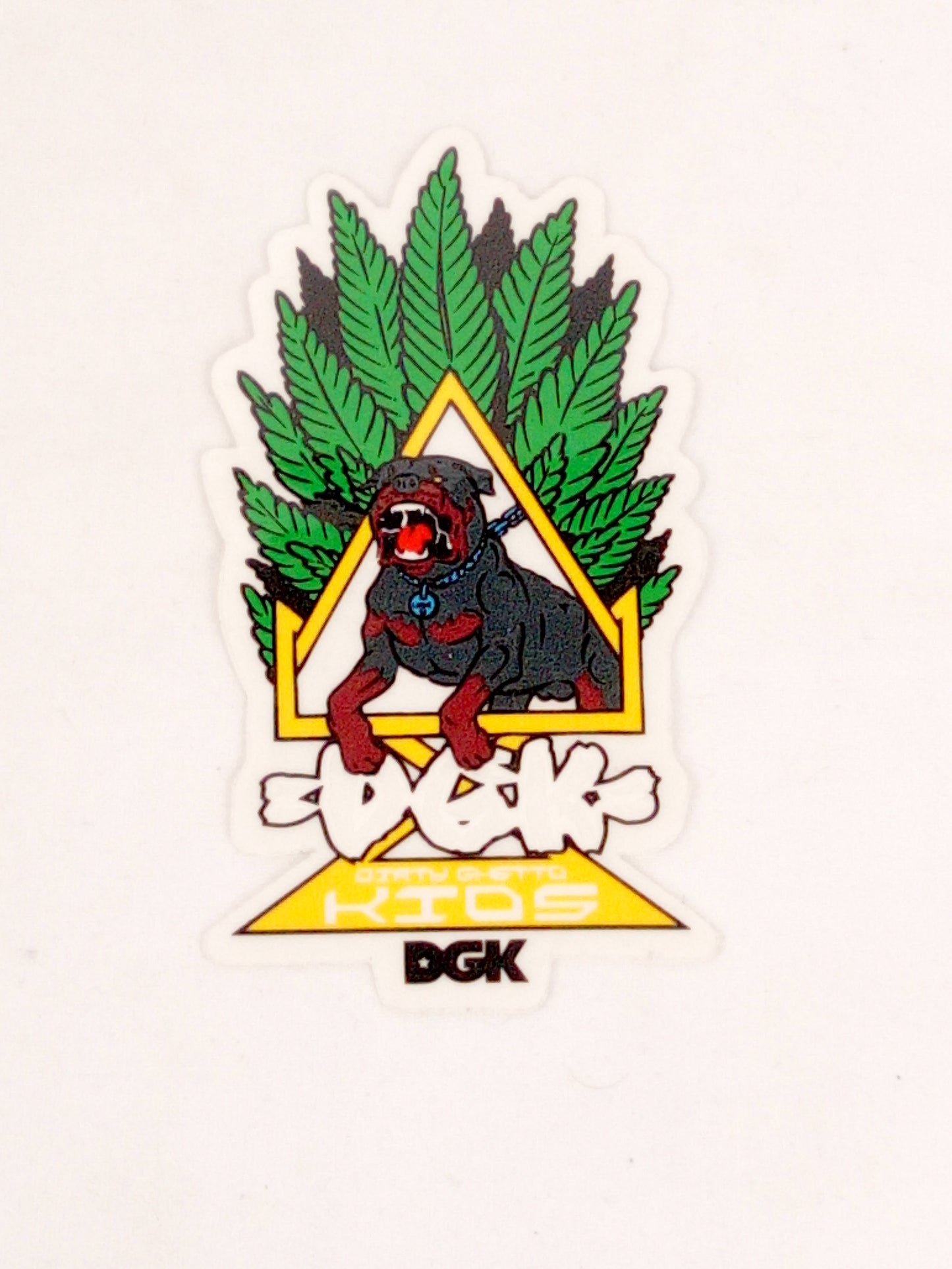 Dirty Ghetto Kids DGK Natas Dog Clear Green Yellow 2.5"