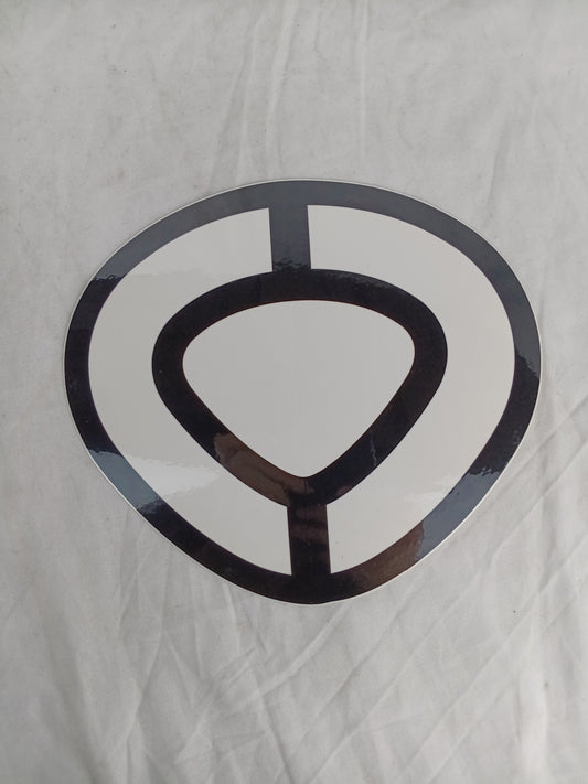 Circa OG logo White Black Size 6.3" X 6.9" Vintage NOS Sticker