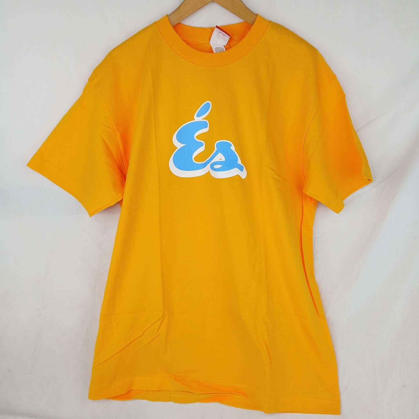 eS Squire Gold Blue White Mens Size Large S/s Vintage Shirt
