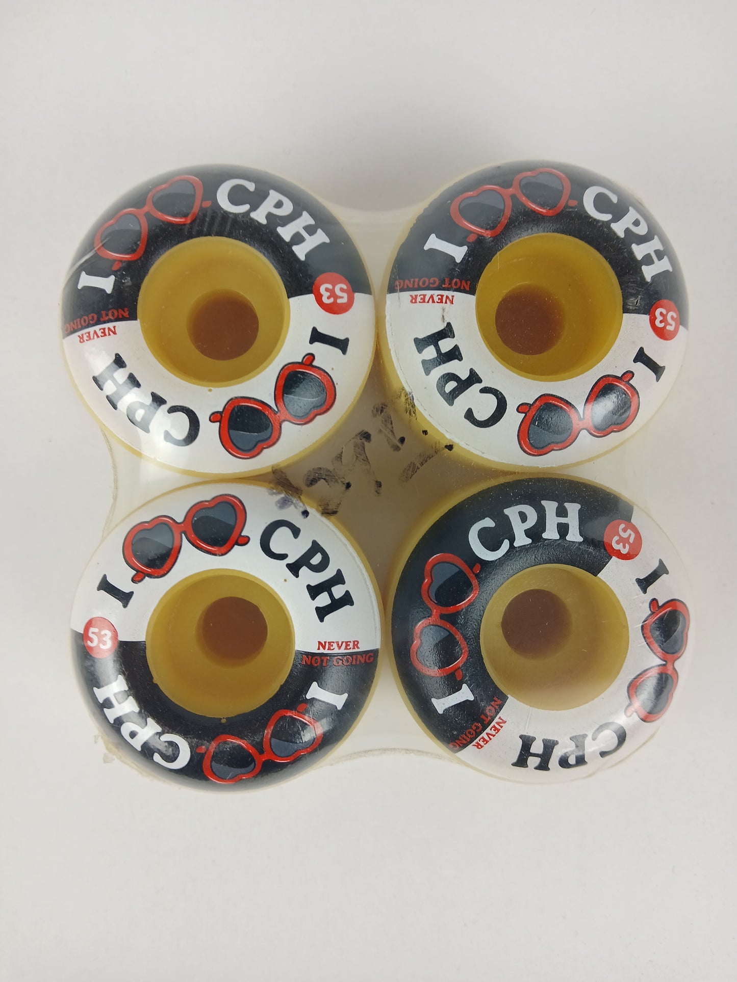 I Heart CPH Sunglasses Size 53MM Vintage NOS Wheels