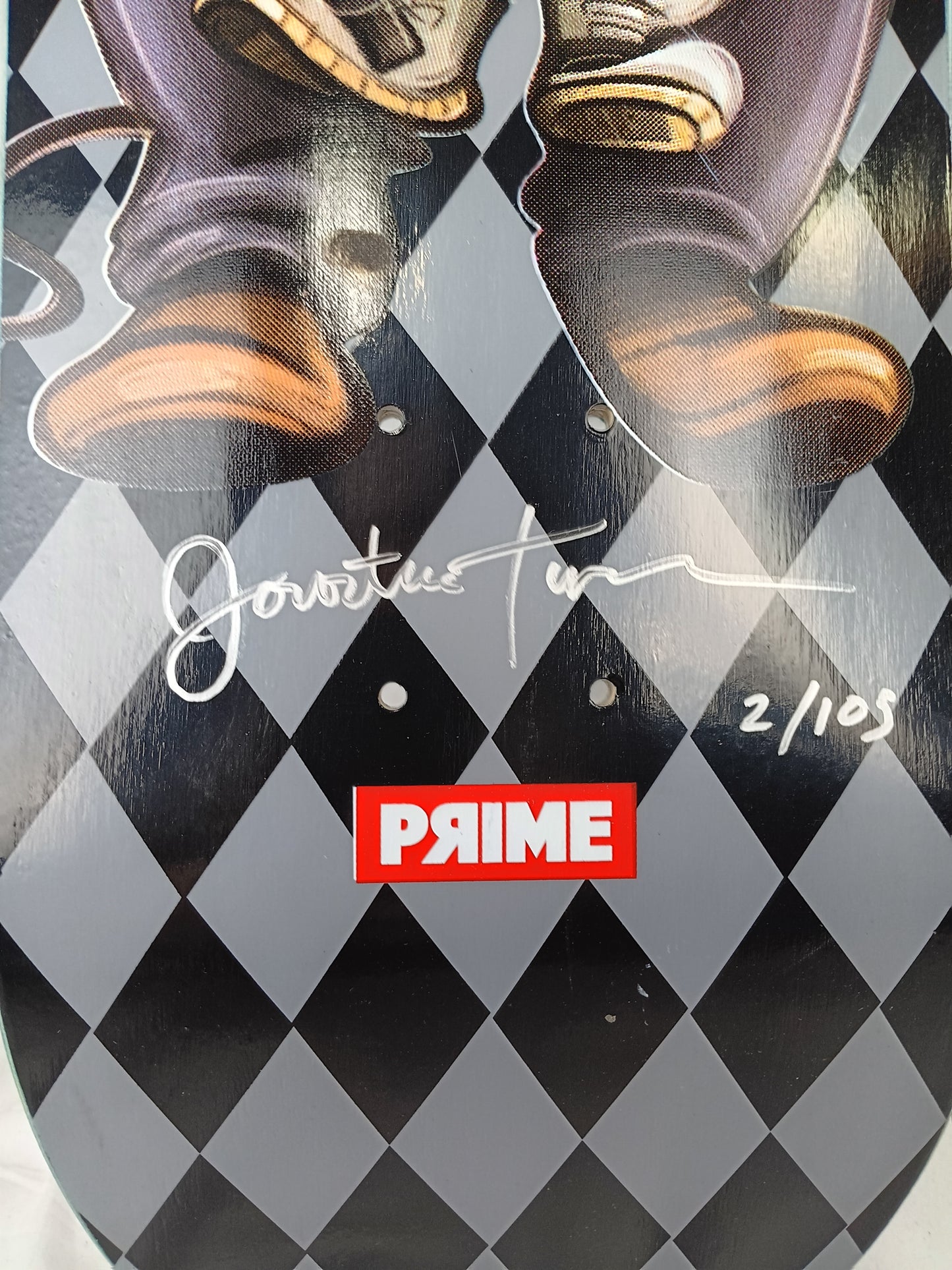Prime Jovantae Turner Autographed Kanye West Donald Trump Puppett Black Grey Red Size 8.25" Vintage NOS Deck