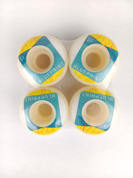 Blueprint Team Yellow Blue White Size 51MM Vintage NOS Wheels