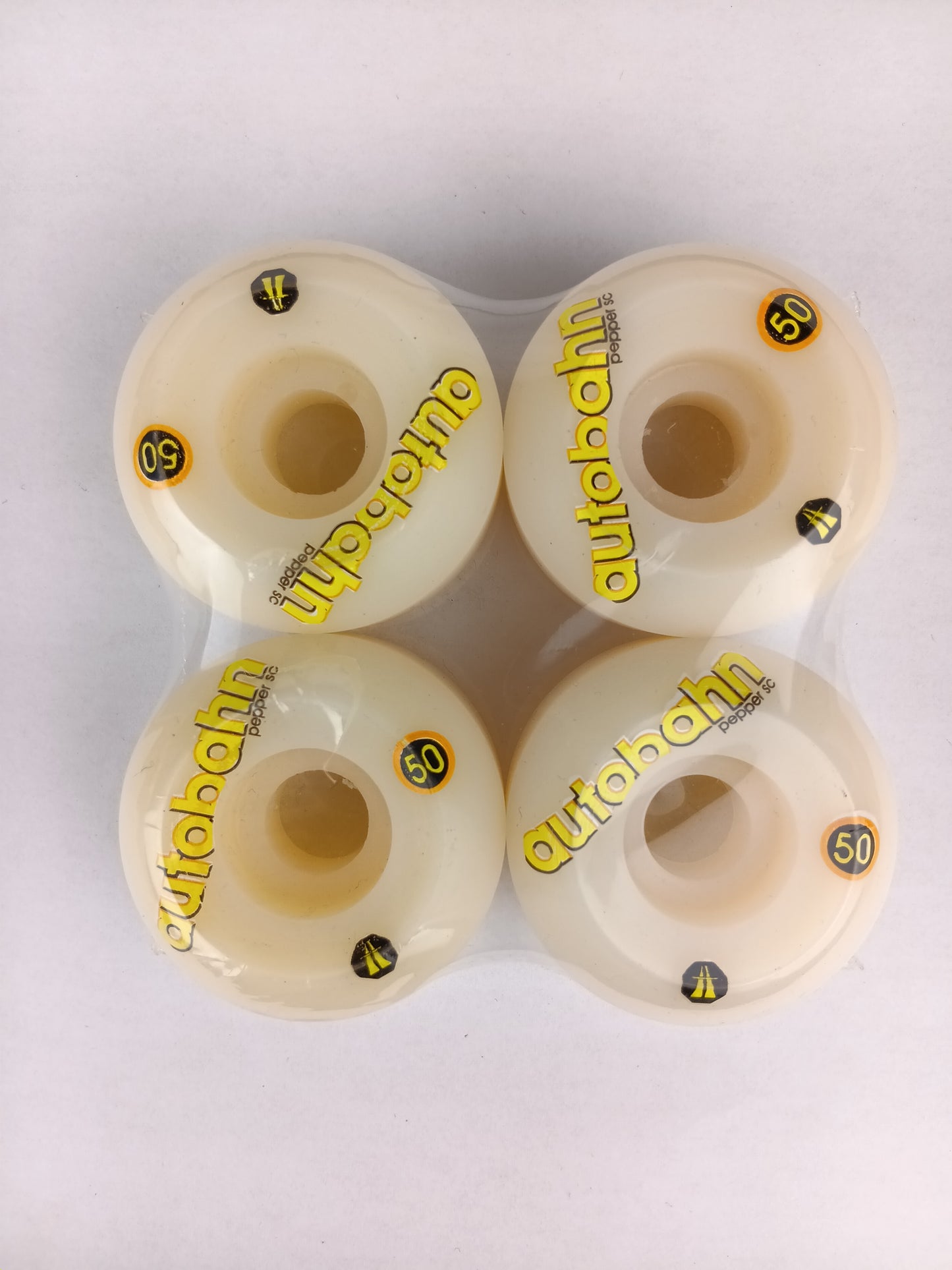 Autobahn Joey Pepper Black Orange Yellow Side Cuts 50MM Vintage NOS Wheels