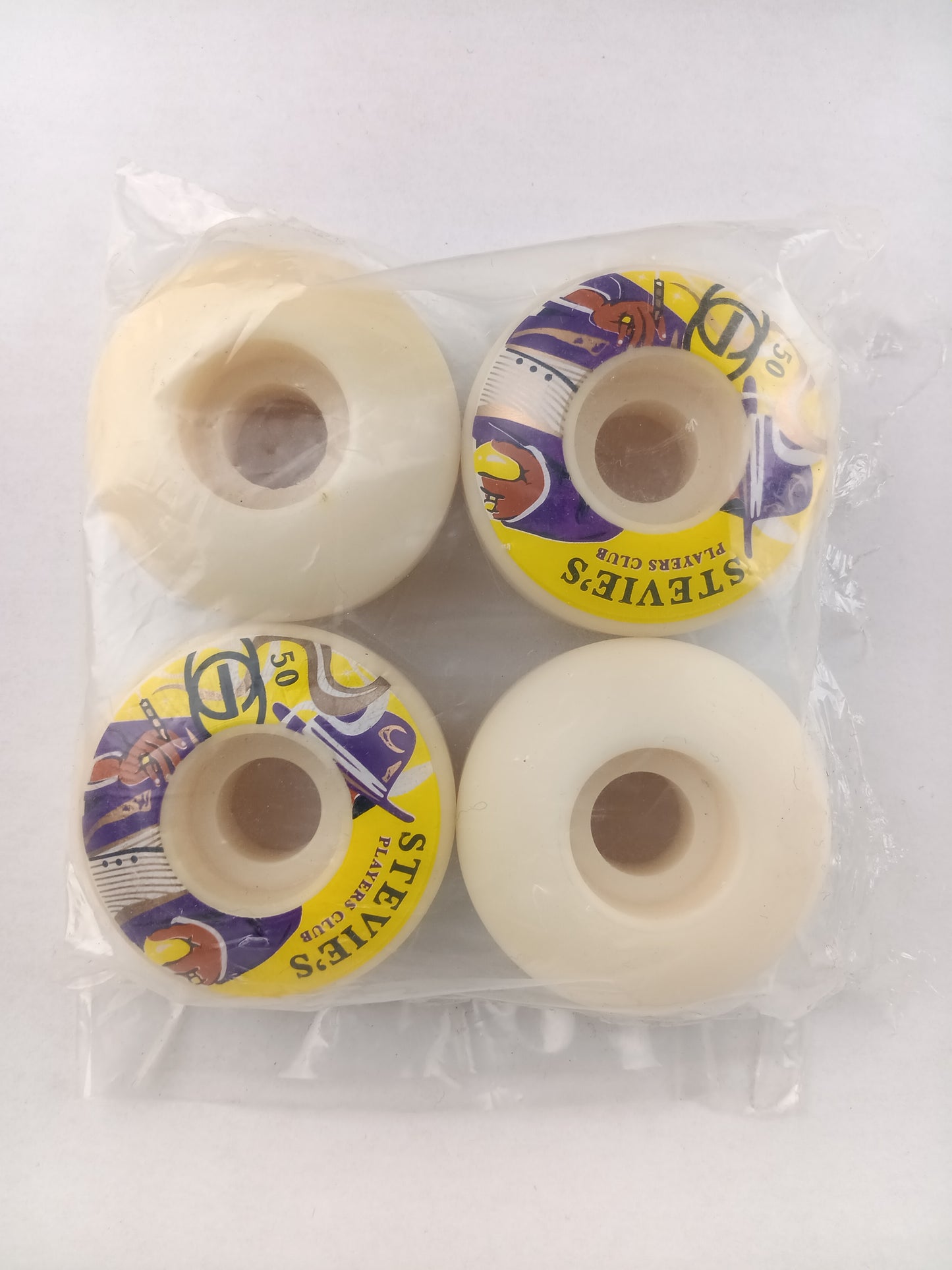 Gold Wheels Stevie Williams 50MM White Purple Gold Vintage NOS Wheels