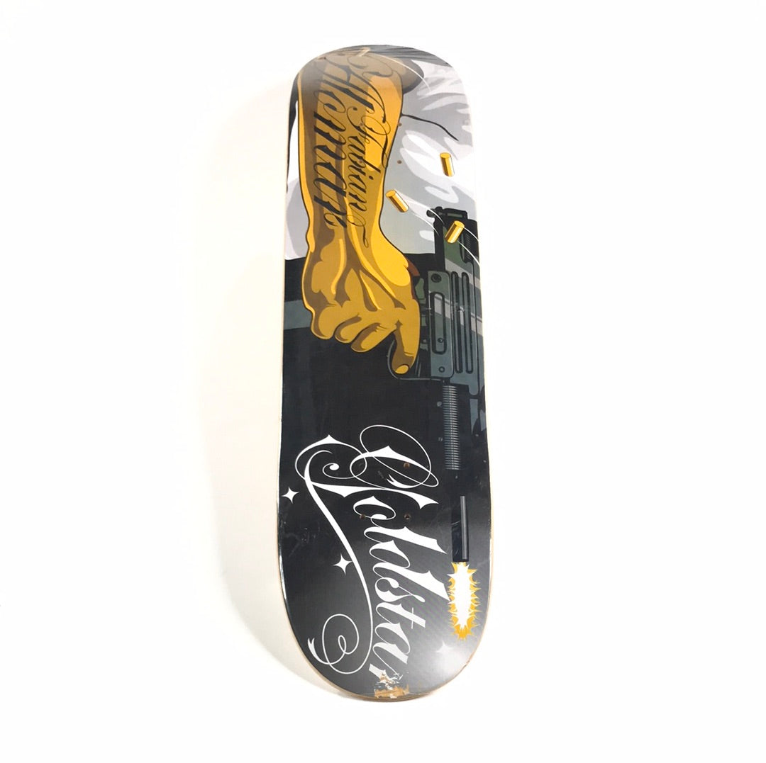 Goldstar Fabian Alomar Uzi White/Black 8.0" Skateboard Deck