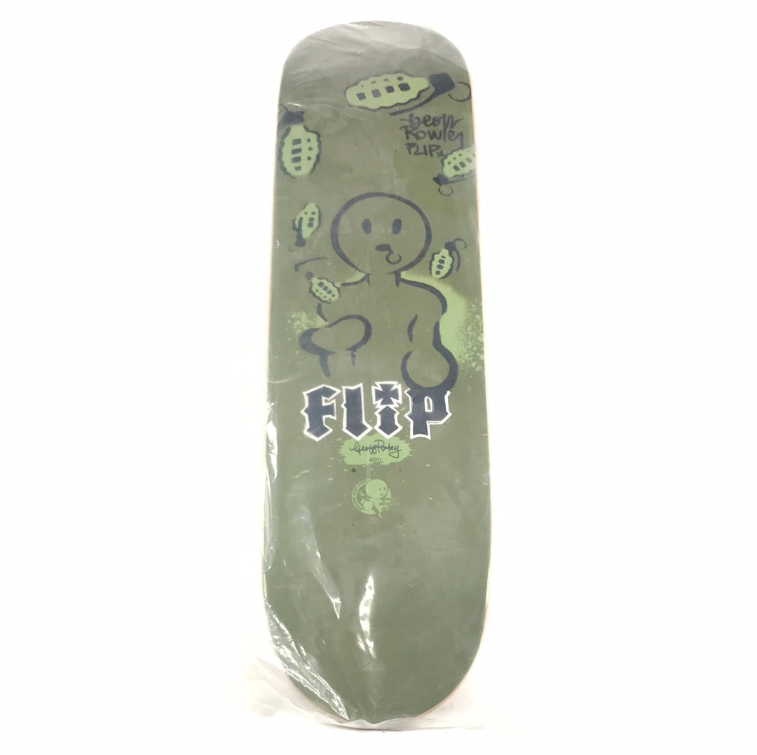 Flip Geoff Rowley Doughboy Green Signed Skateboard deck