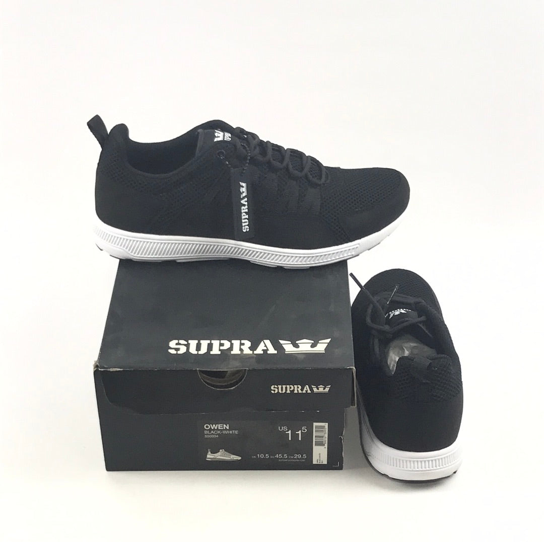 Supra Owen Black White US Mens Size 11.5 western skate co