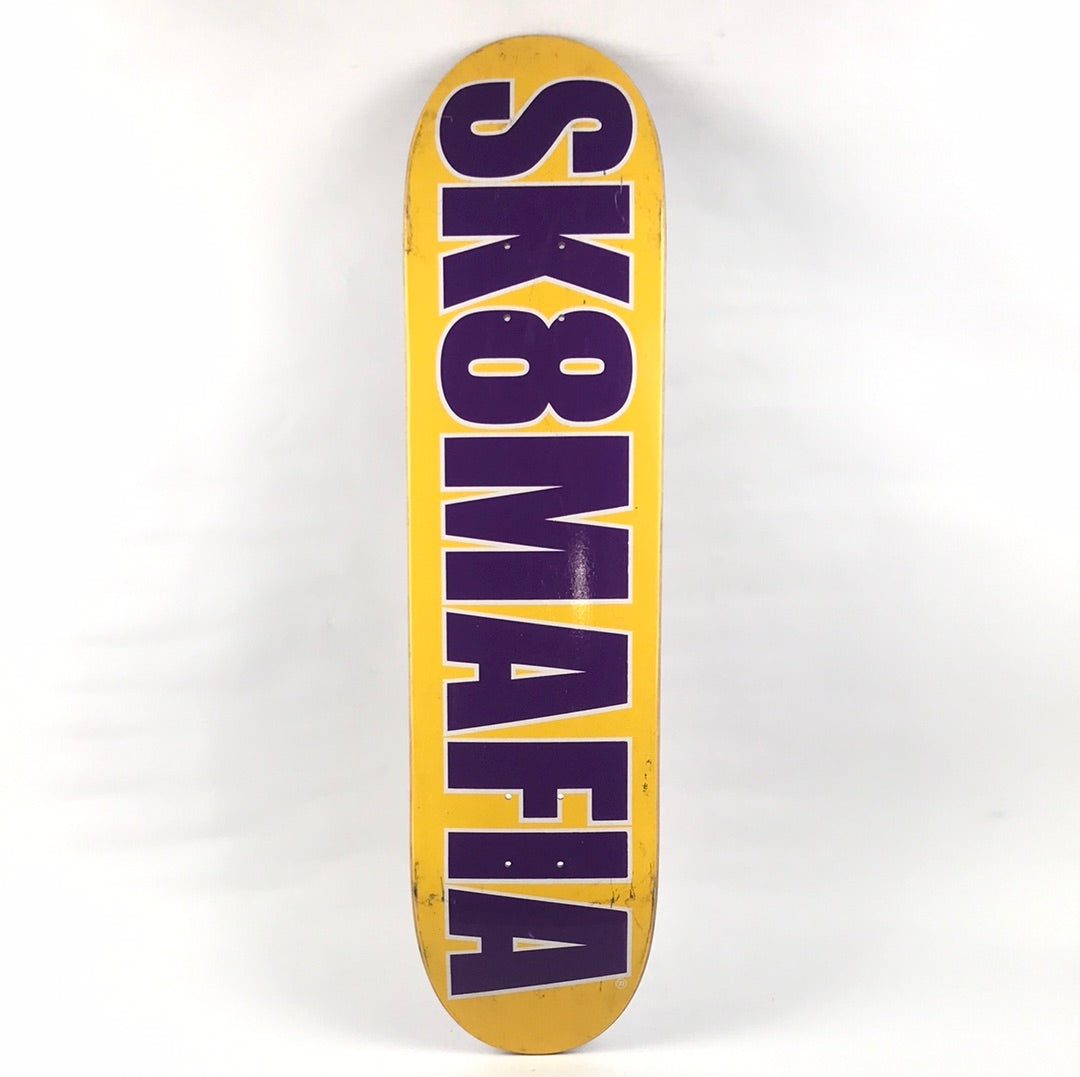 Sk8 Mafia Team Logo Yellow/Purple 7.8'' Skateboard Deck