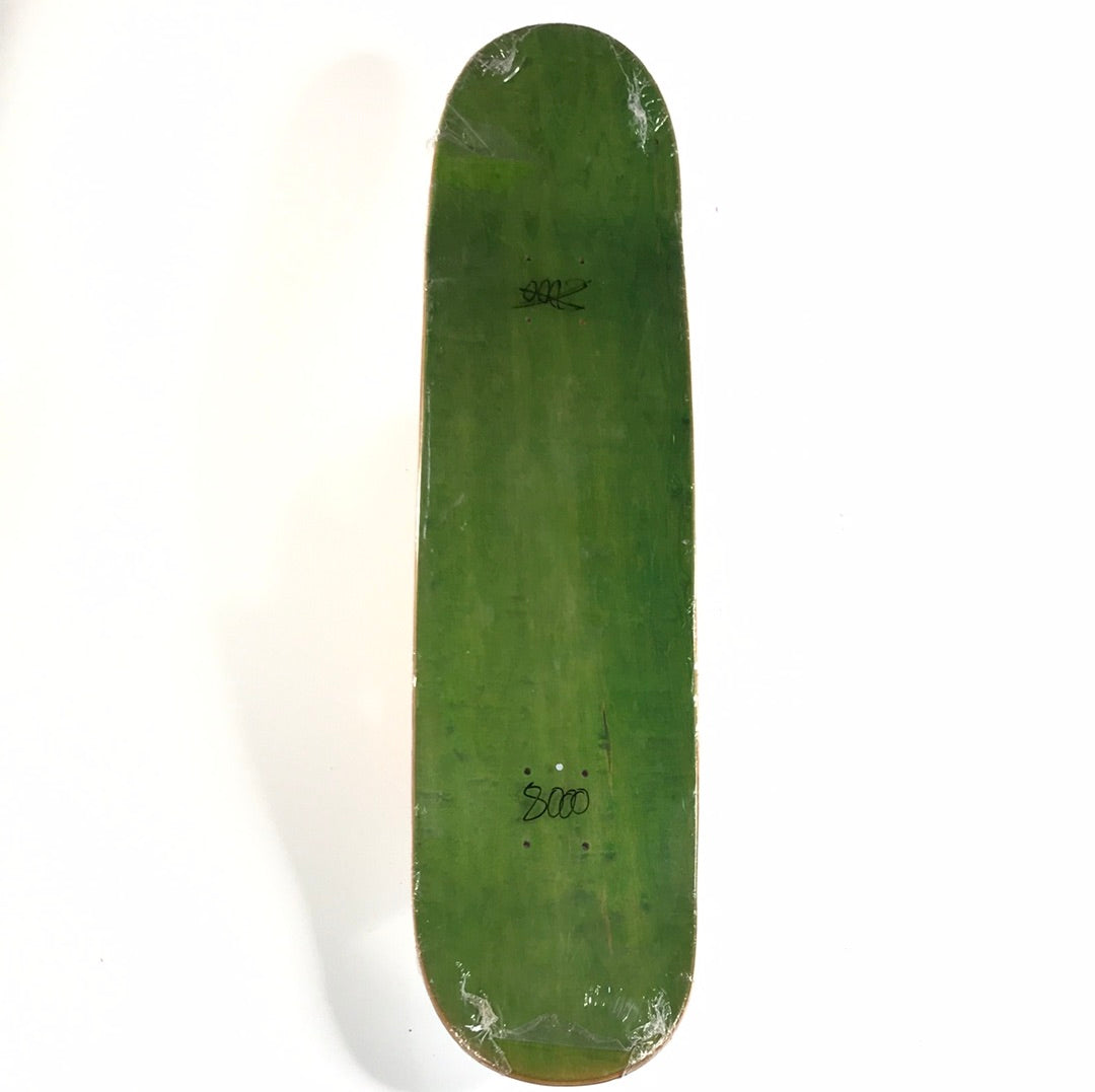 Roger Team Skull Bong Yellow 8.0 Skateboard Deck