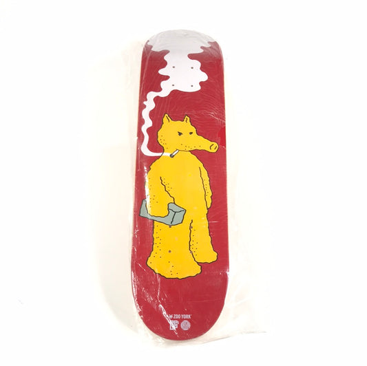 Zoo York Re:Up Stones Throw Quasi Moto Red/Yellow/White 7.5 Skateboard Deck
