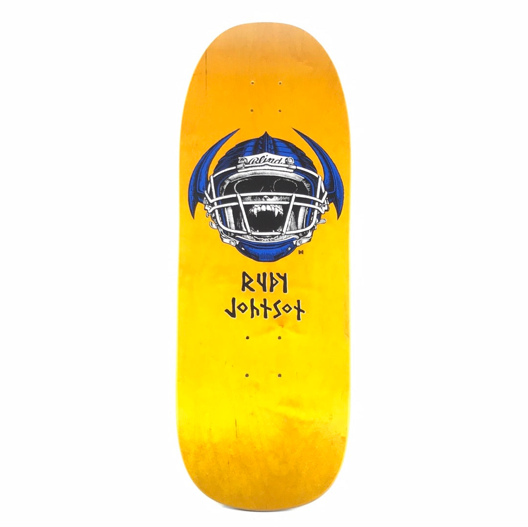 Blind Rudy Johtsot Football Skull Yellow 9.75 Skateboard Deck