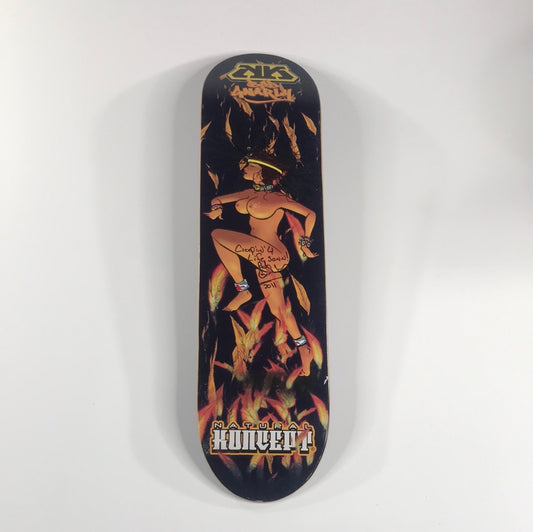Natural Koncept Bob Gnarly Autographed Pro Model Deck Size 7.850" Vintage NOS Deck