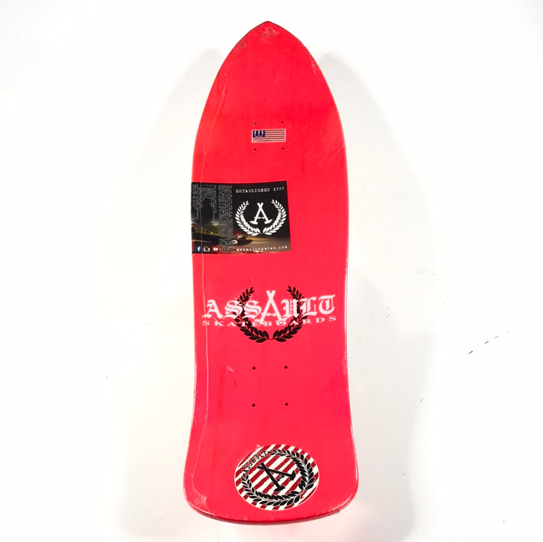 Assault Heavy Metal Chuck Iron Maiden Food Red Shaped 8.75" Skateboard Deck