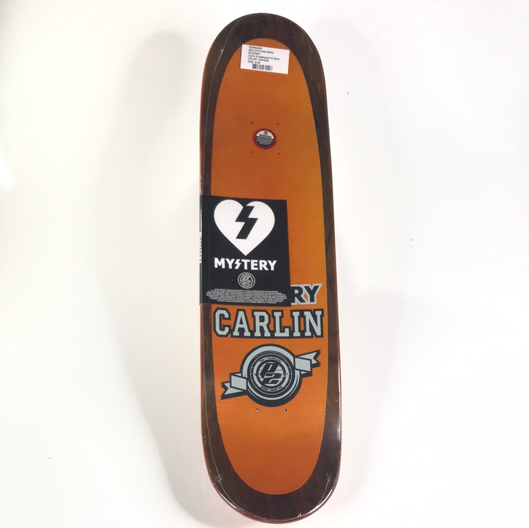 Mystery Jimmy Carlin Undefeated orange 8.125 Skateboard Deck