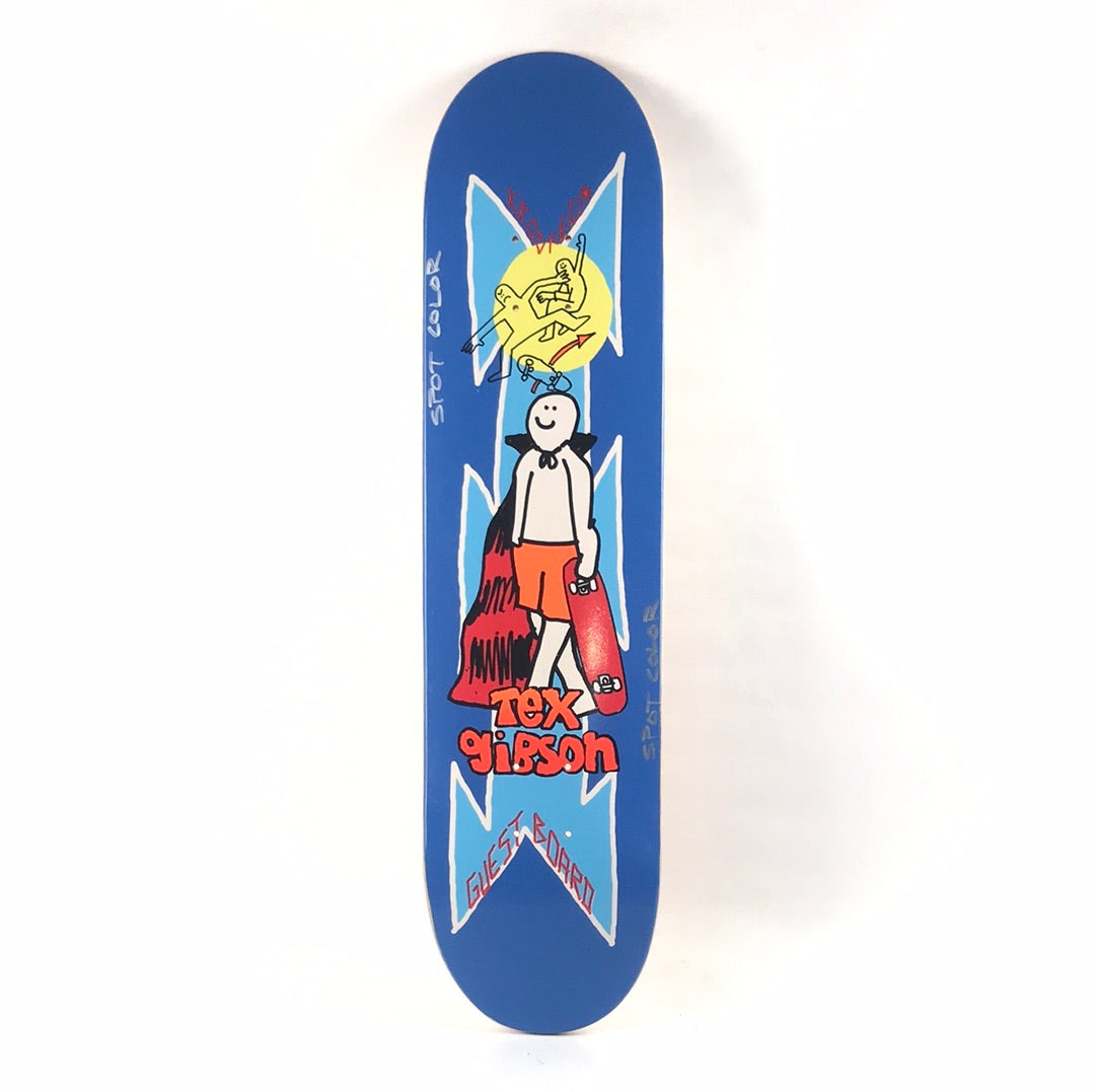 Krooked Guest Board Tex Gibson Blue/Yellow 7.5" Skateboard Deck 2008