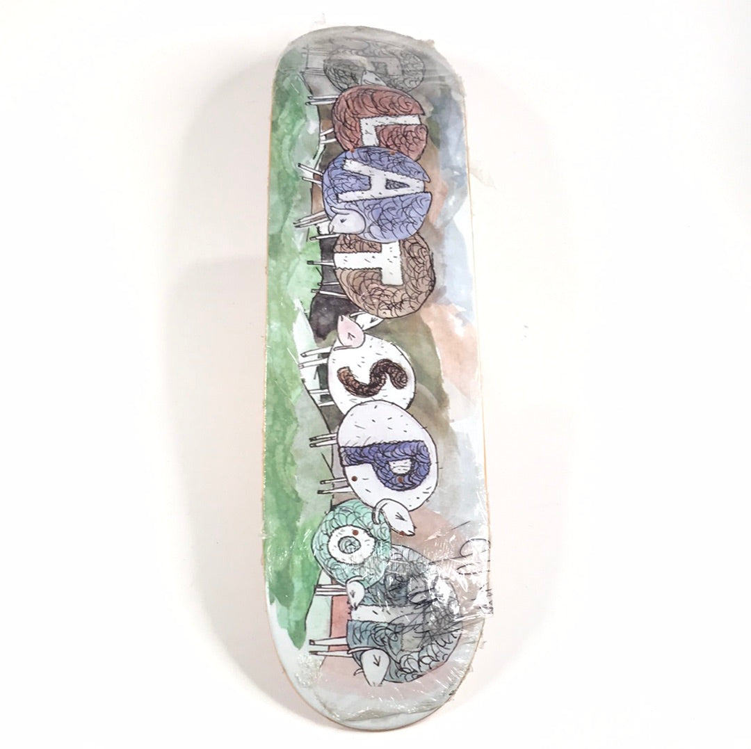 Flat Spot Team Sheep Water Color Multi 8.125" Deck