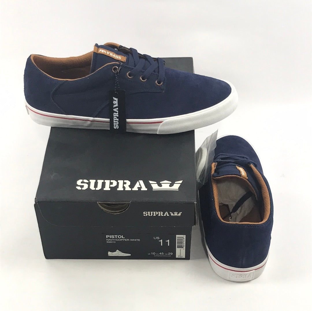 Supra Pistol Navy Copper White US Mens Size 11 western skate co