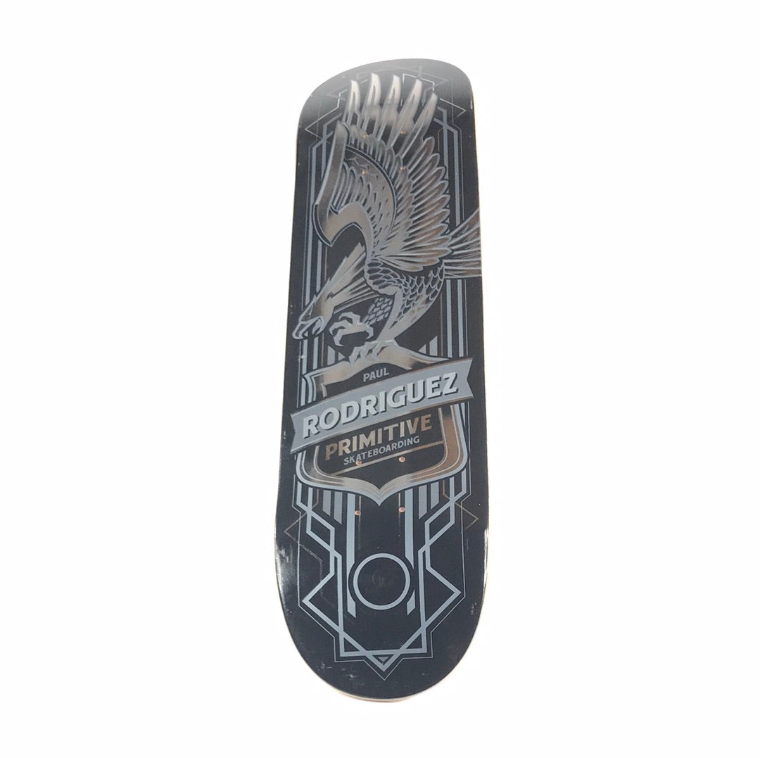 Primitive Paul Rodriguez Eagle Silver Foil Black Skateboard