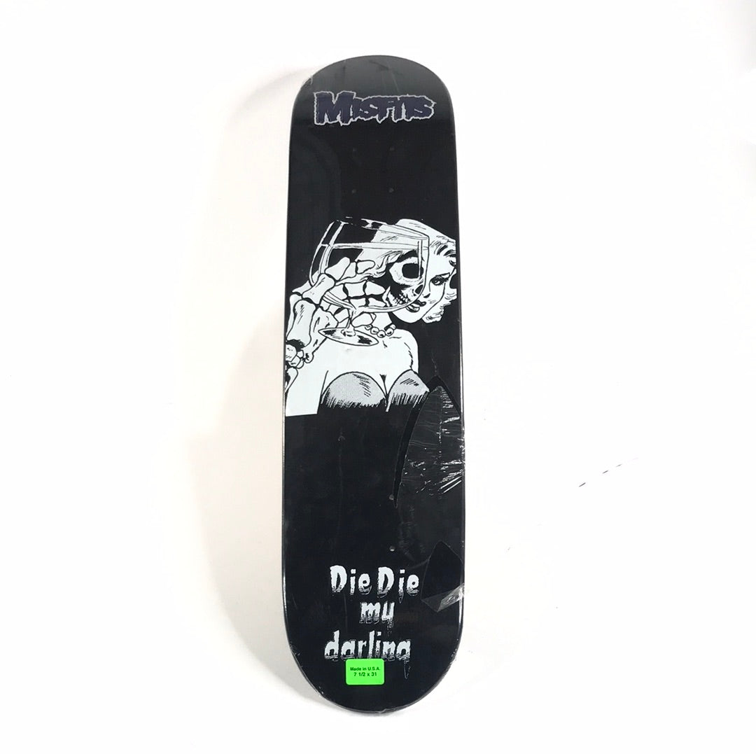 Misfits Team Die My Darling Black/White 7.5'' Skateboard Deck