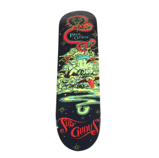 Sub Genus Paul Otvos Autographed Trippy Liquor Bats Blue Size 7.75" Vintage NOS Deck