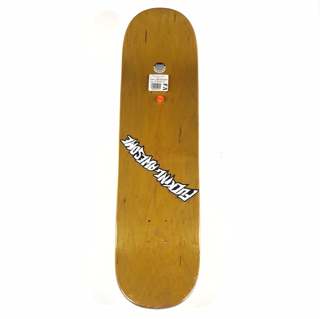 Fucking Awesome Team Comic Neon Green 8.18 Skateboard Deck