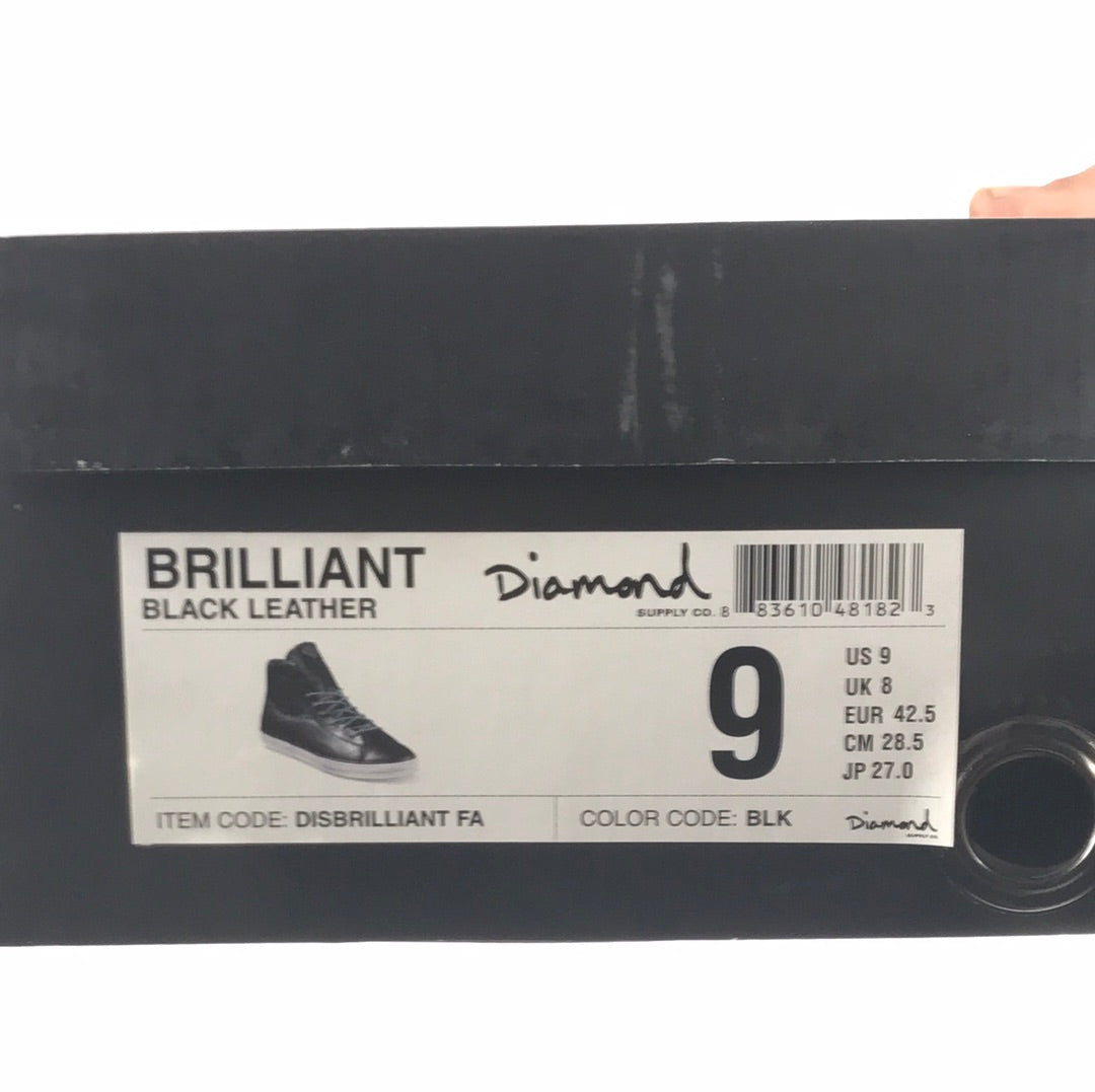 Diamond Brilliant Black/Leather U.S. Mens Size 9 DISBRILLIANT FA