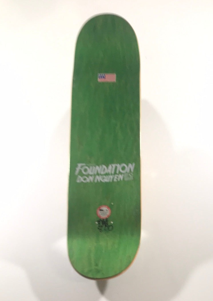 Foundation Don Nuge Nguyen Team Logo Green 8.0 Skateboard Deck