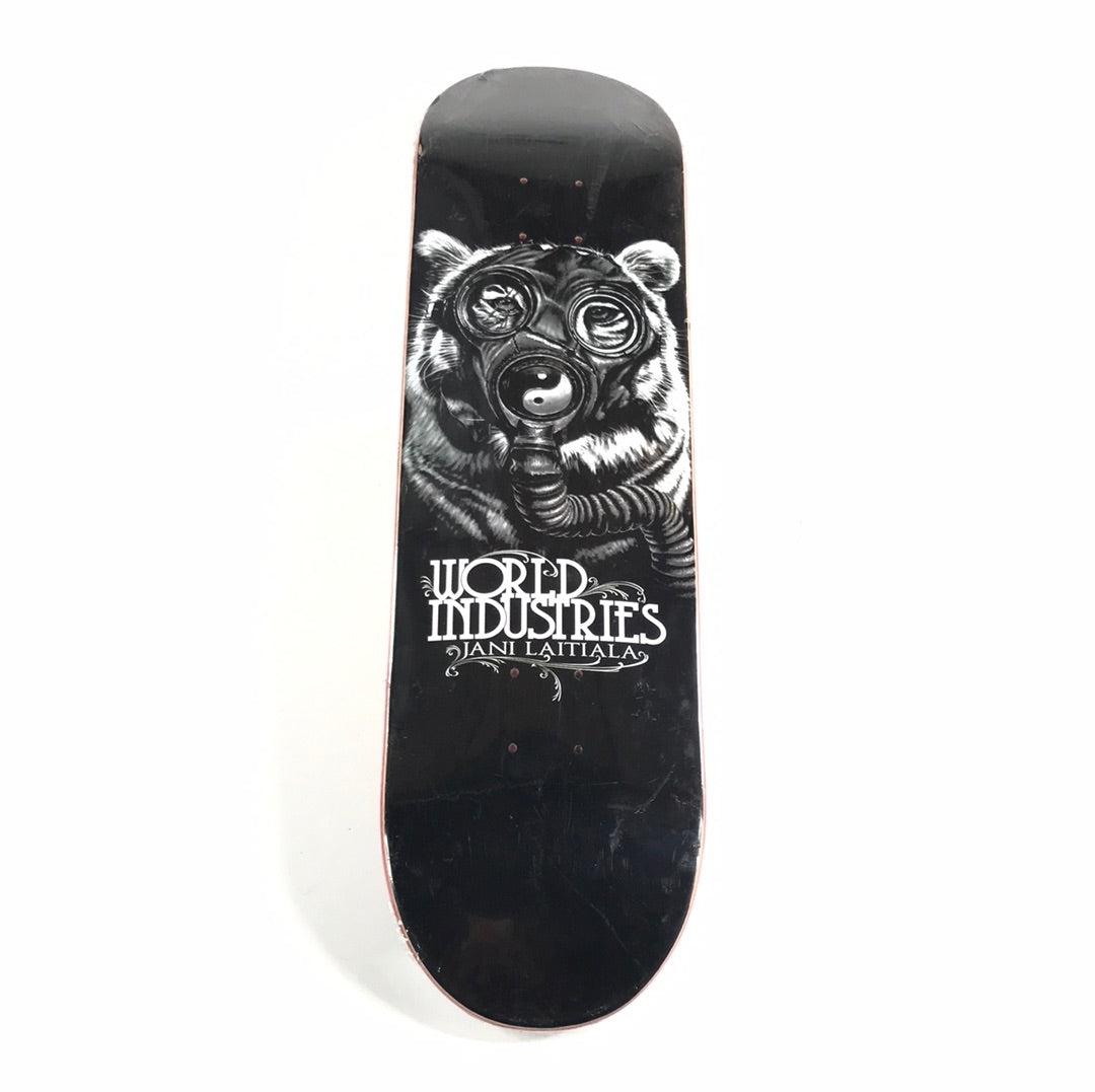 World Industries Jani Laitiala Tiger Gas Mask Black Skateboard Deck