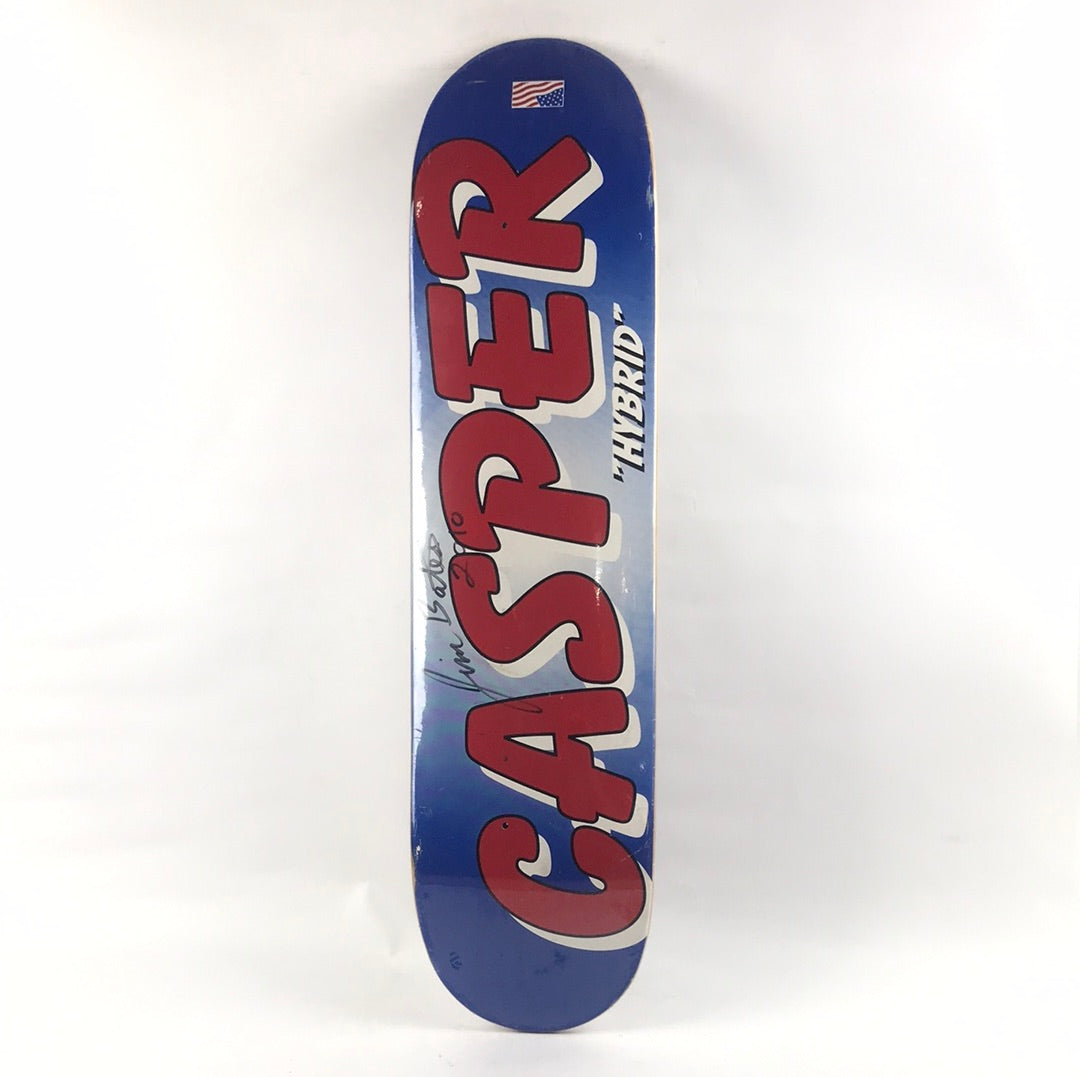 Casper Classic II Flat Land Championship Jim Bates Signed Blue/Red 7.625" Skateboard Deck