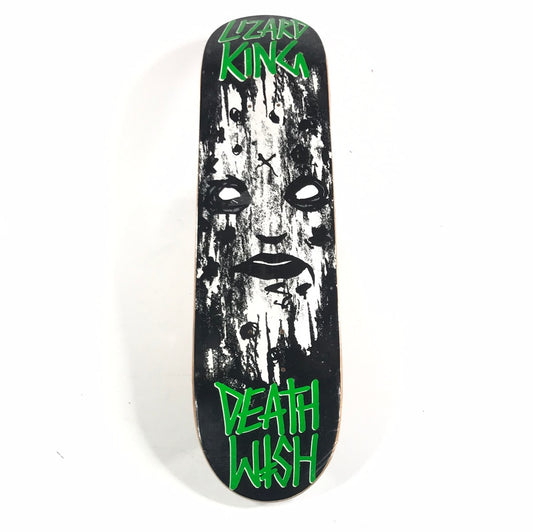 Deathwish Team Lizard king Sketchy Face Black 7.5" Vintage NOS Deck