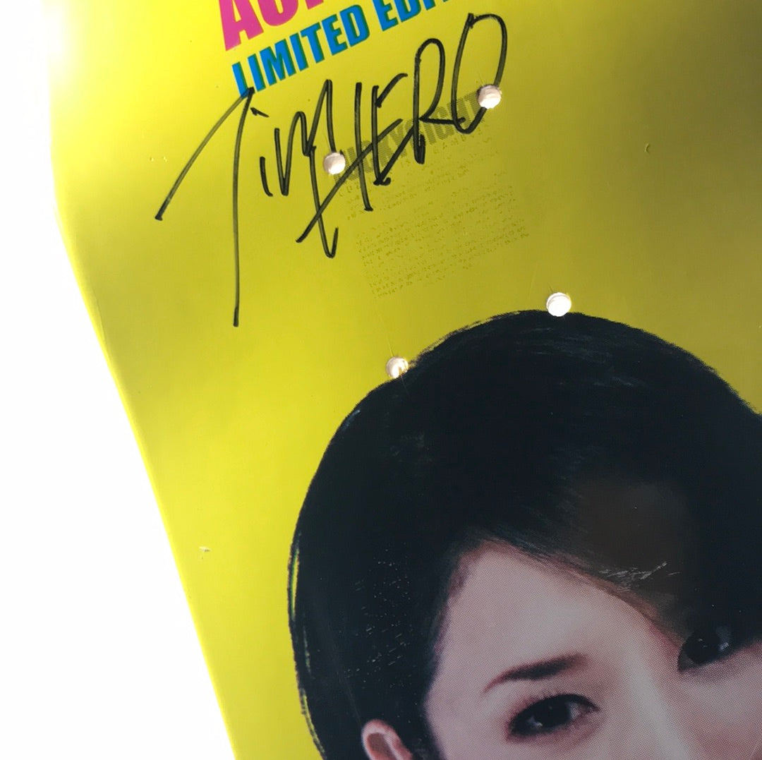 Lucky 8ight Team Aoi Sola Yellow 8.0 Tim Hero Signed Skateboard Deck