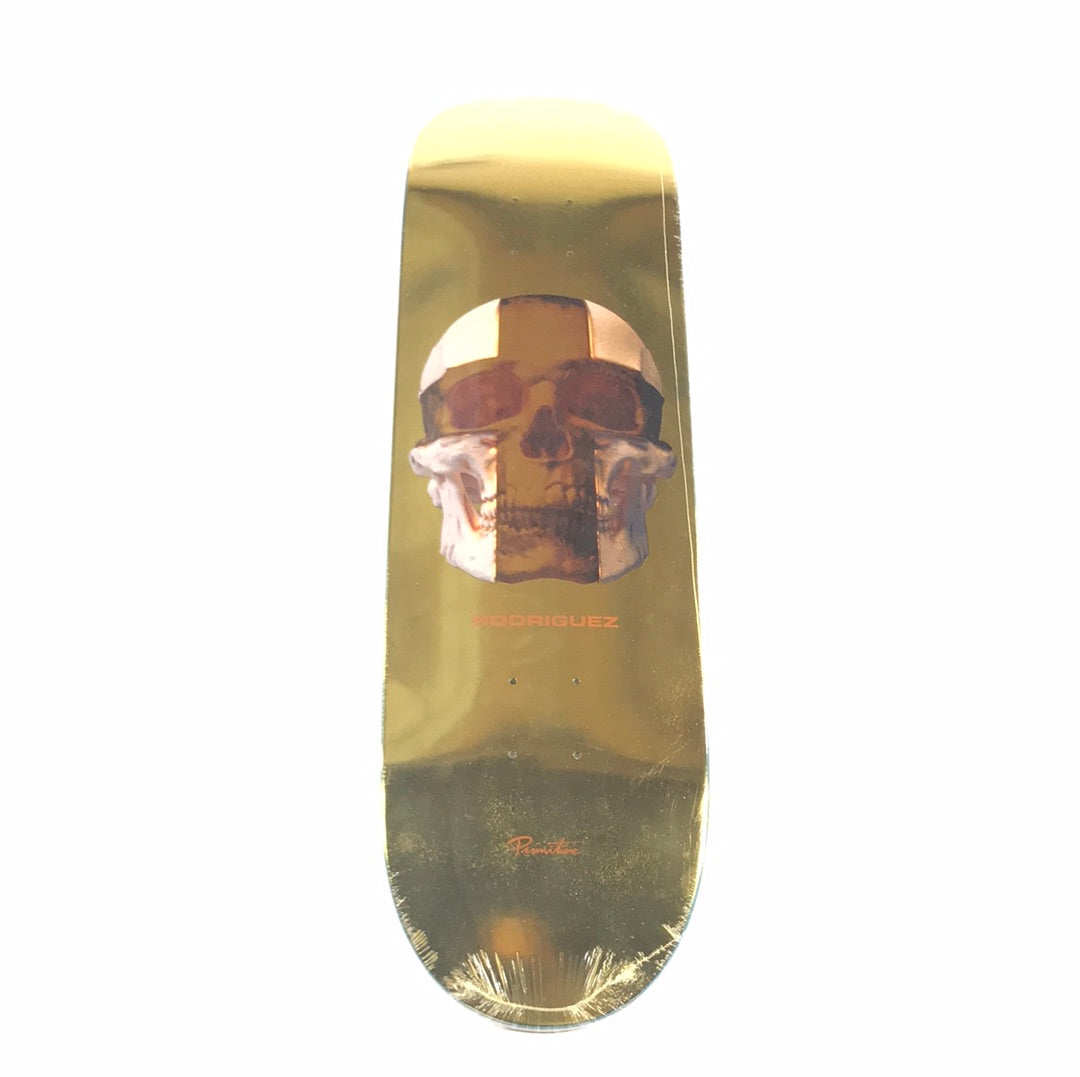 Primitive Paul Rodriguez Cross Skull Gold Skateboard Deck