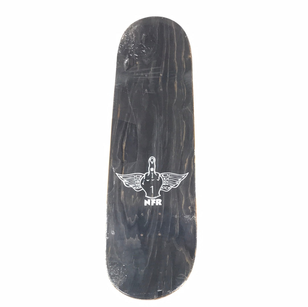 NFR Team Smoking Fish White 8.5 Skateboard Deck