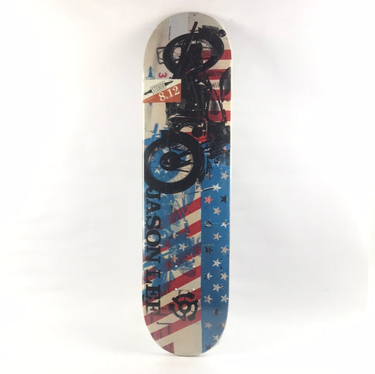Stereo Jason Lee Motorcycle Red/White/Blue 8.12" Skateboard Deck