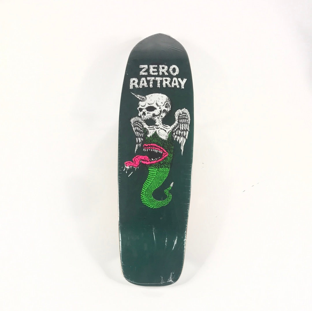 Zero John Rattray Snake Angel Punk Point Shaped Green 7.75" Skateboard Deck