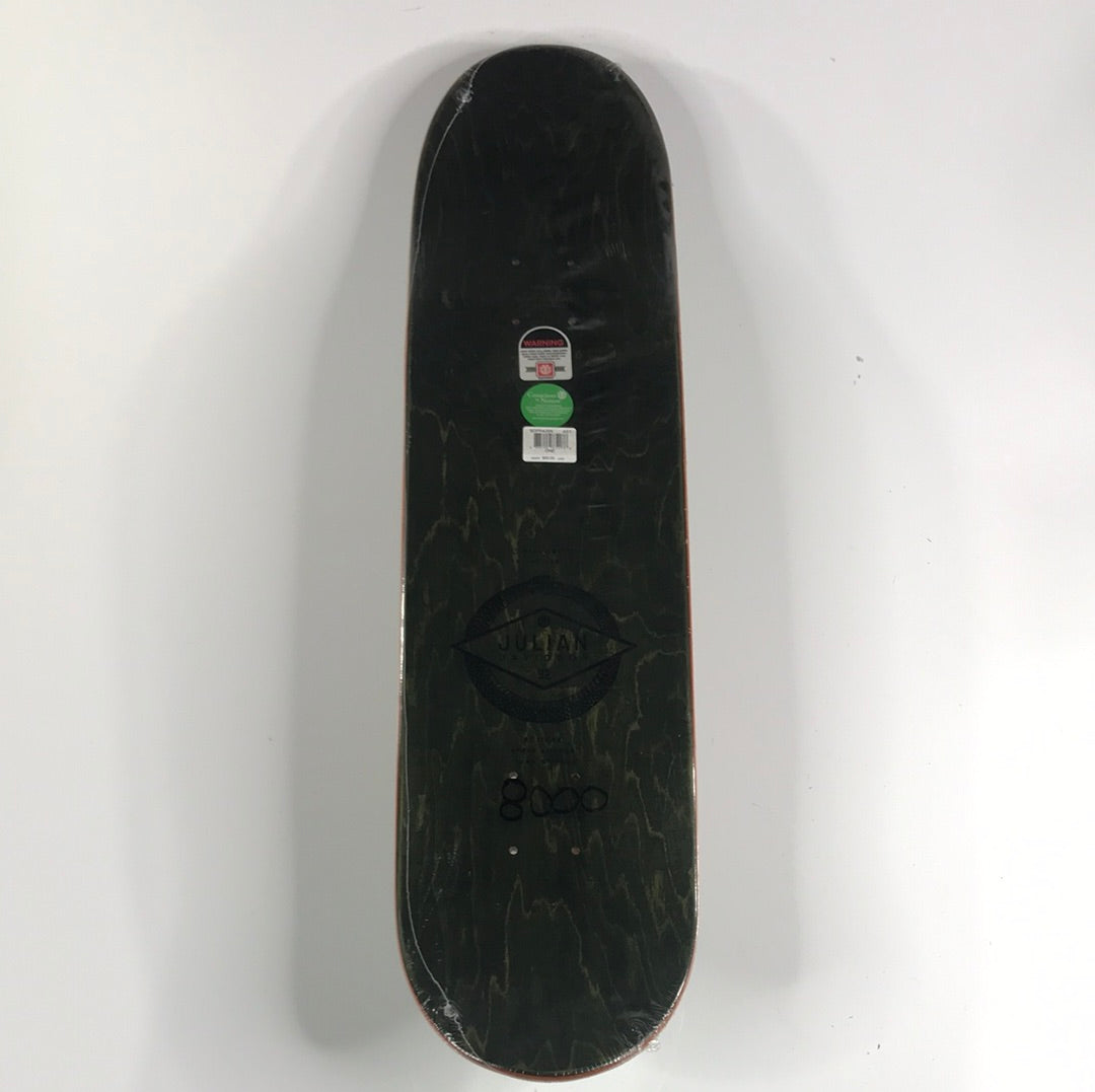 Element Julian Davidson Actions Speak Louder Than Words Black/Green 8.0 Skateboard Deck