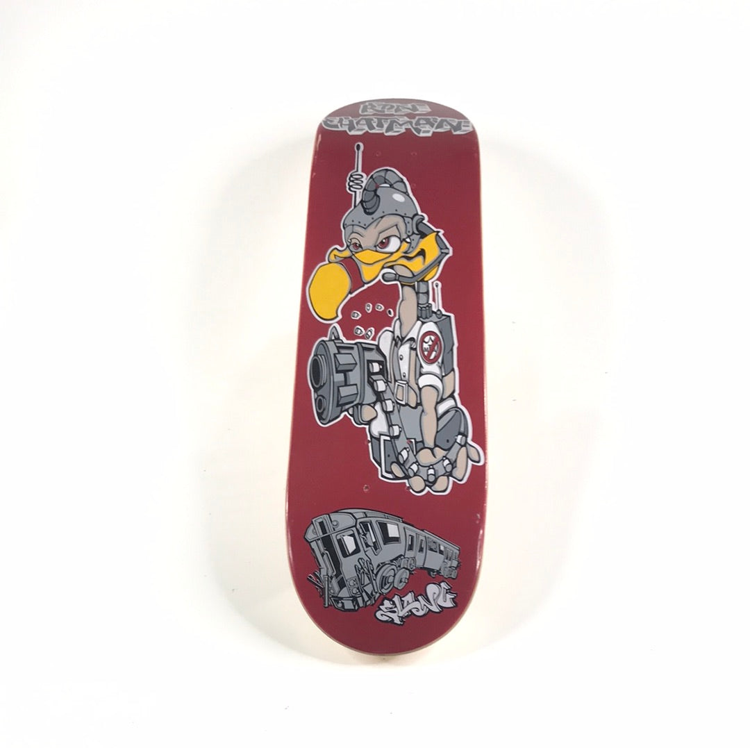 slang-ron-chatman-robo-duck-maroon-7-8-skateboard-deck-western-skate-co