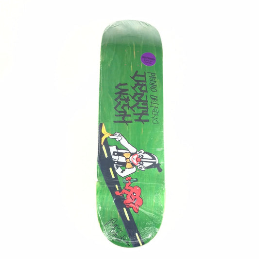 Deathwish Pedro Delfino Clown Green 8.25 Ron Chatman Signed Skateboard Deck