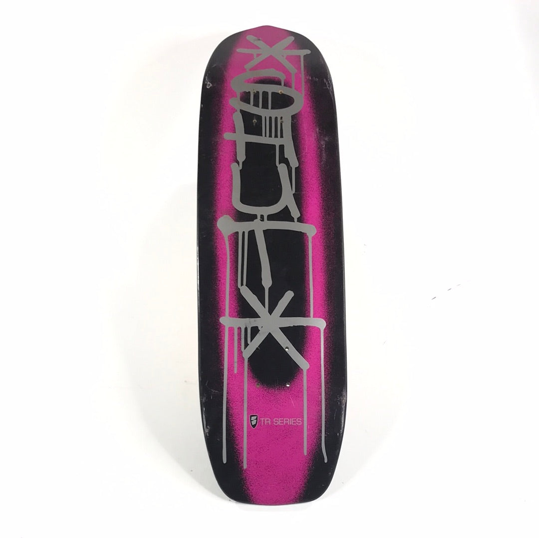 Shut Team Spray Paint Black/Pink Shaped 8.5" Skateboard Deck