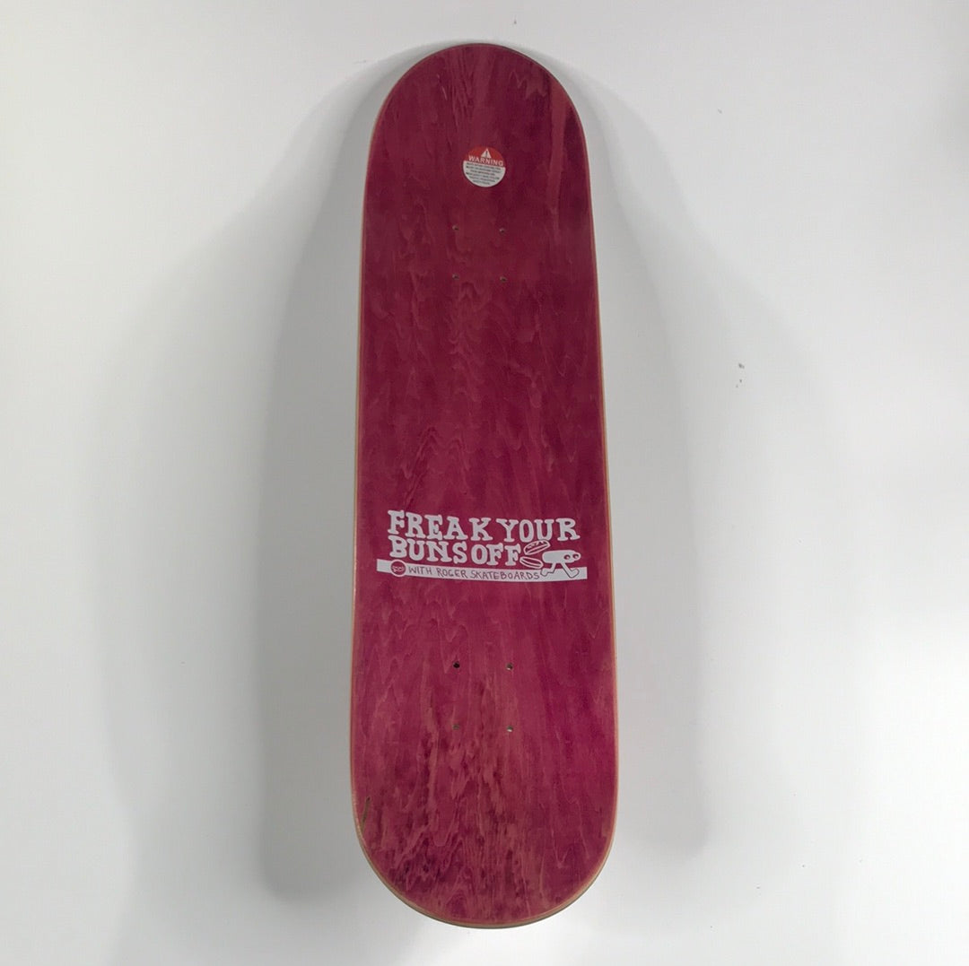 Roger Skate Co. Nate Lacoste Headless Dinosaur 8.25 Skateboard Deck