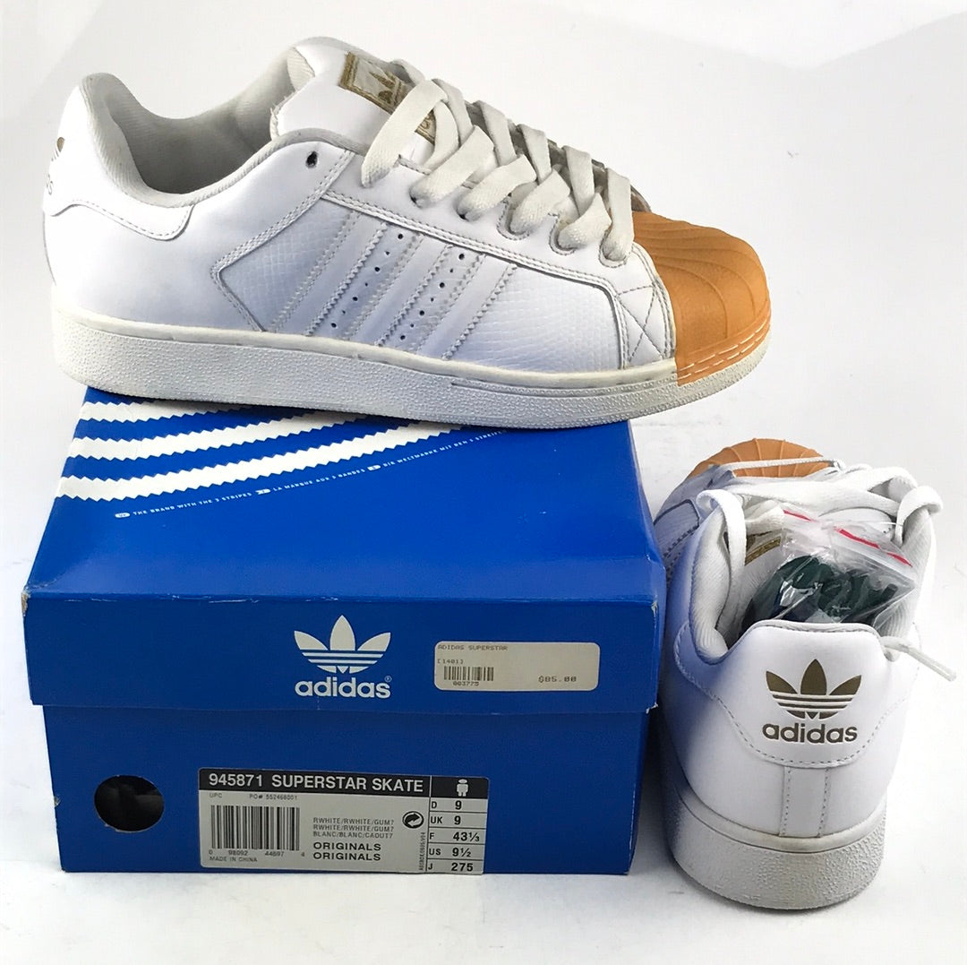 Adidas Superstar Skate Rwhite/Rwhite/Gum7 945871 US Mens Size 9.5 western-skate-co Adidas Superstar Skate Rwhite/Rwhite/Gum7 945871 US Mens Size 9.5 western-skate-co