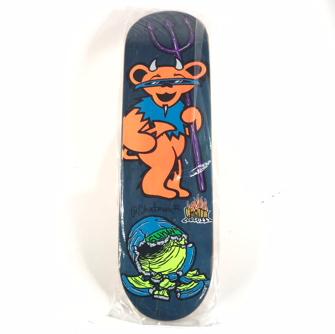 Pocket Pistols Ron Chatman Grateful Dead Autographed Demon Blue/Orange 8.25'' Skateboard Deck
